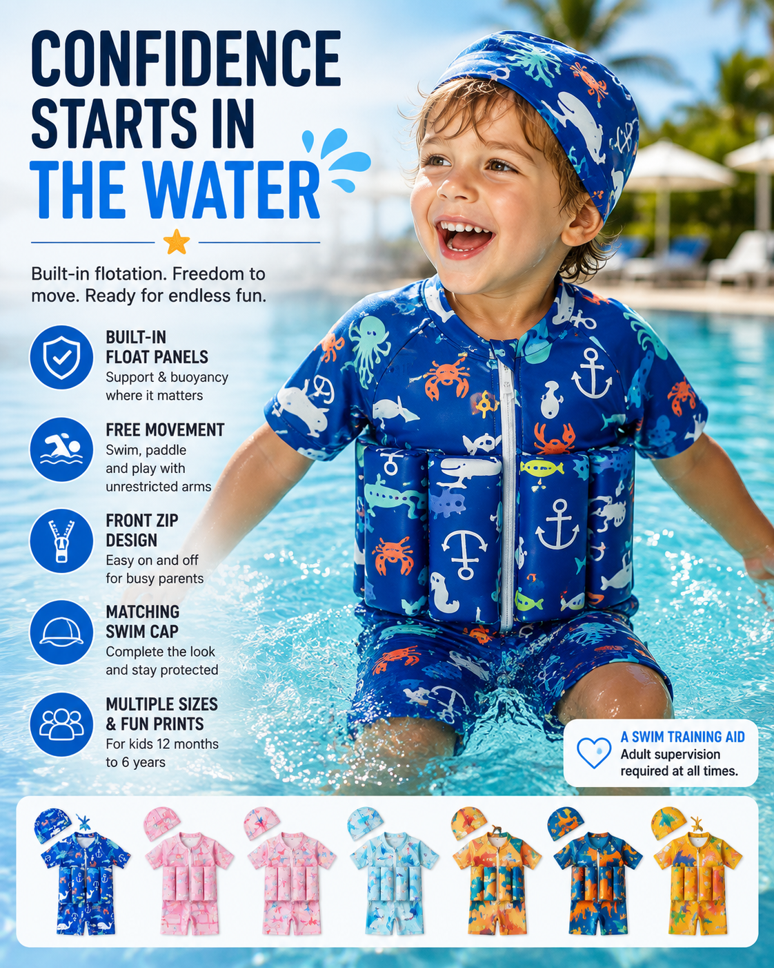 Kids' Buoyancy Swim Suit