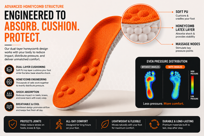 Cushioned Shock-Absorbing Insoles