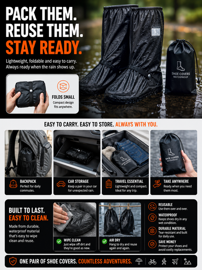 Tall Waterproof Shoe Covers