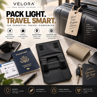 Velora StealthGuard™ Hidden Travel Money Belt