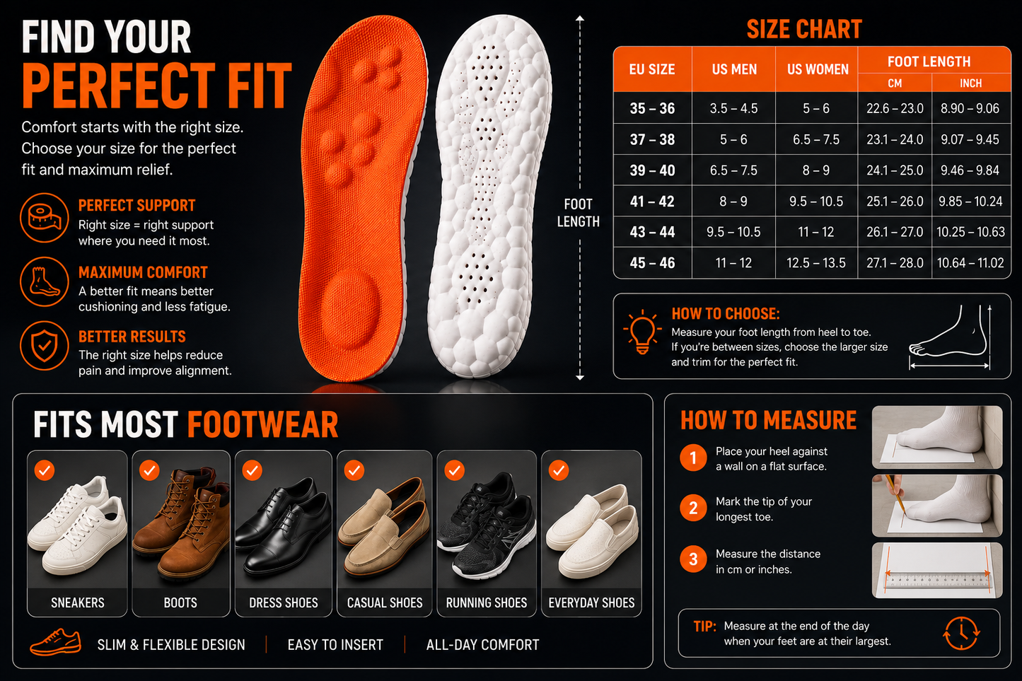 Cushioned Shock-Absorbing Insoles