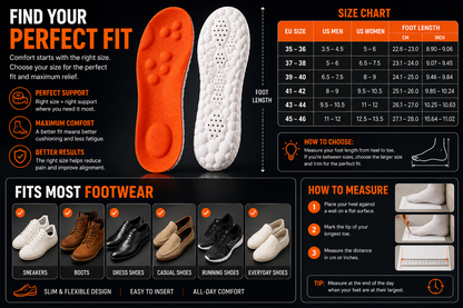 Cushioned Shock-Absorbing Insoles