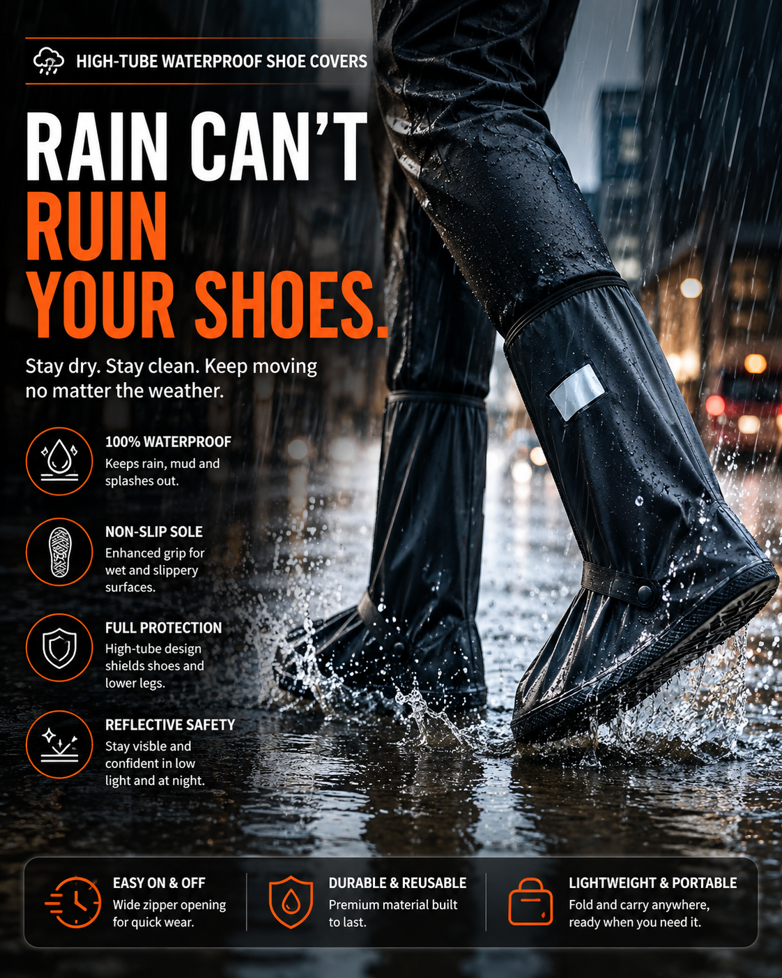 Tall Waterproof Shoe Covers