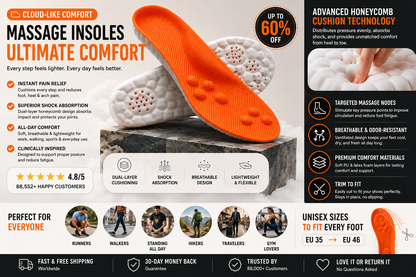 Cushioned Shock-Absorbing Insoles
