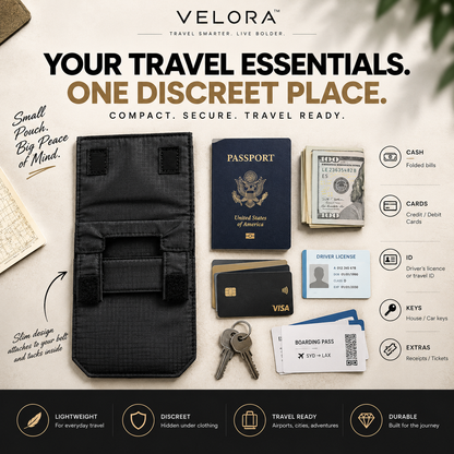Velora StealthGuard™ Hidden Travel Money Belt