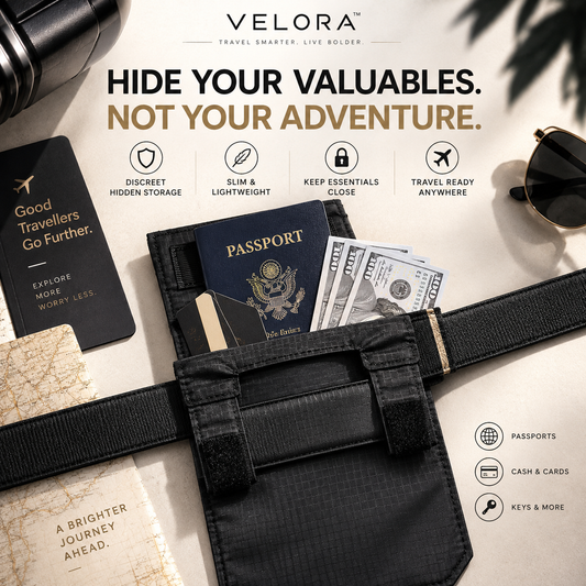 Velora StealthGuard™ Hidden Travel Money Belt