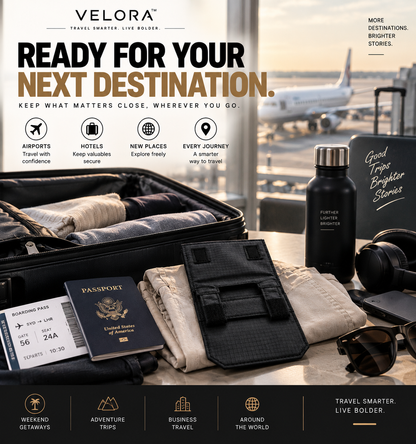 Velora StealthGuard™ Hidden Travel Money Belt