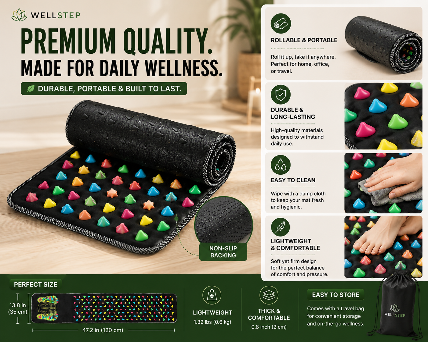 Acupressure Foot Massage Mat