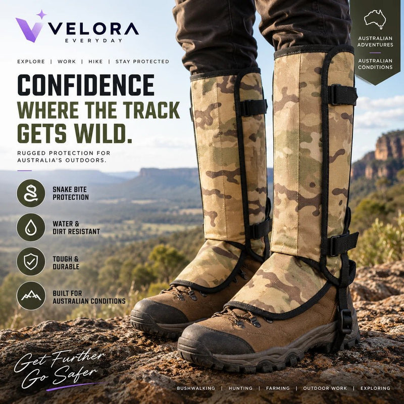 Velora BushGuard™ Snake Protection Gaiters - Velora