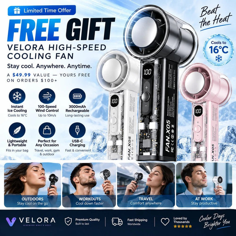 Velora High-Speed Cooling Fan - Velora
